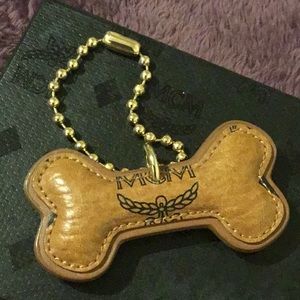 MCM Vitas Dog Bone Bag Charm
